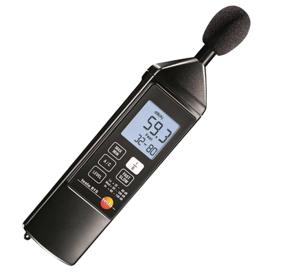 testo 815 Sound Level Meter with A/C Frequency Weighting Min/Max Memory and Integrated Tripod Knuckle Screw