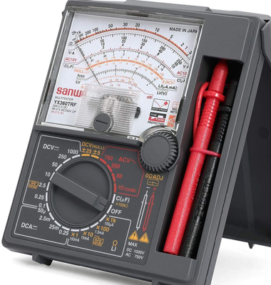 Sanwa Analog Multimeter with Built-In Case YX360TRF YX361TR SP20 SP21 SP-18D TA55 AP33 