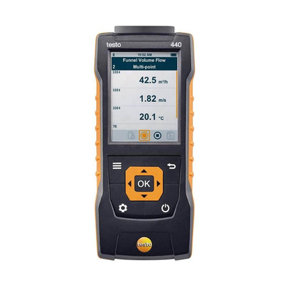 Testo 440 Yüksek Doğruluklu Geniş Aralıklı Akıllı Sıcaklık ve Nem Kontrol Cihazı Dijital Ekran 0.1C/F Çözünürlük 1 Yıl